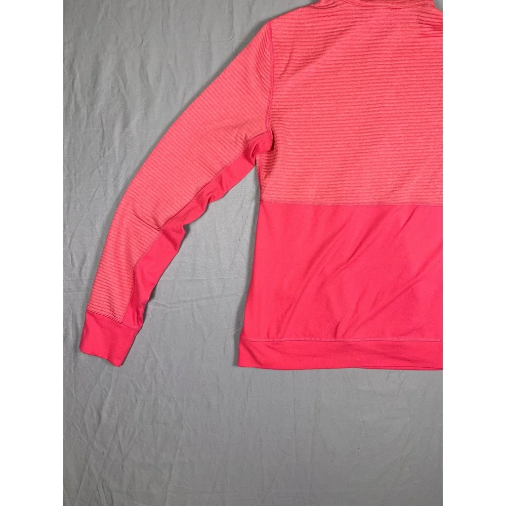 Adidas Quarter Zip Pullover Womens Pink Climalite Textured